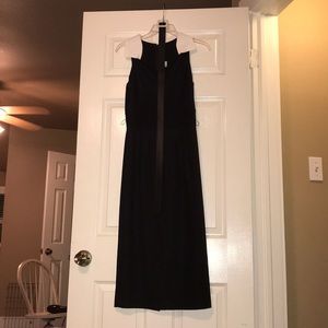 Vintage black/white collar fitted dress